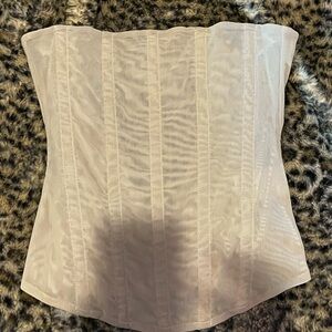 whitefox tell me a secret bustier corset top in nude